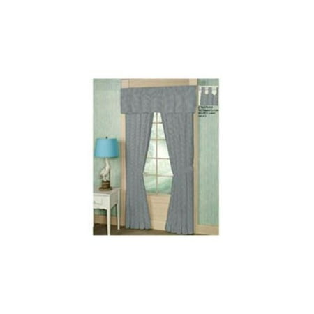 Patch Magic CWW136A Blue Sky and White Gingham Checks, Window Curtain 40 x 80 Pl, 1 0 inch Lp
