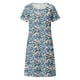 thumbnail image 3 of WILLBEST Vestidos de Mujer Vestido Casual de Mujer Vestido Fluido de Cuello Redondo Línea A Vestido Cómodo para Uso Diario para El Hogar Primavera Verano Otoño Básico de Guardarropa XXXXXGrande, 3 of 3