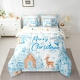 thumbnail image 2 of Manfei Christmas Tree 7pcs Bedding Comforter Set,Kawaii Deer Queen Bedding Sets Super Cozy,Festival Xmas Queen Sheet Sets,Super Cozy Snowflakes Room Decor,Reversible, 2 of 8