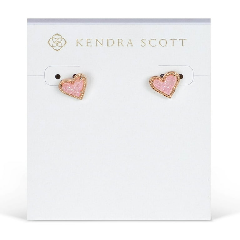 Kendra Scott Ari Heart Stud Earrings, 14k Rose Gold