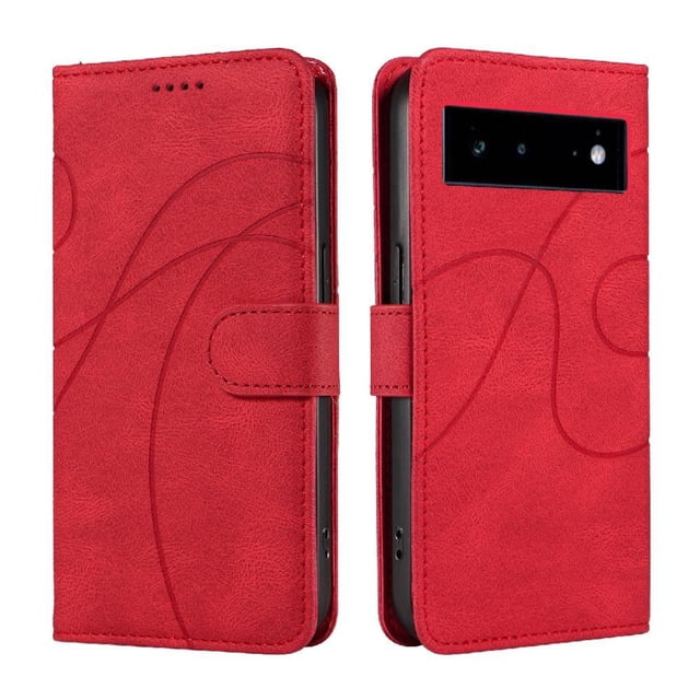 Flip Case For FOXDOCK Google Pixel 6 Card Slots and Kickstand Function Skin Feel Leather