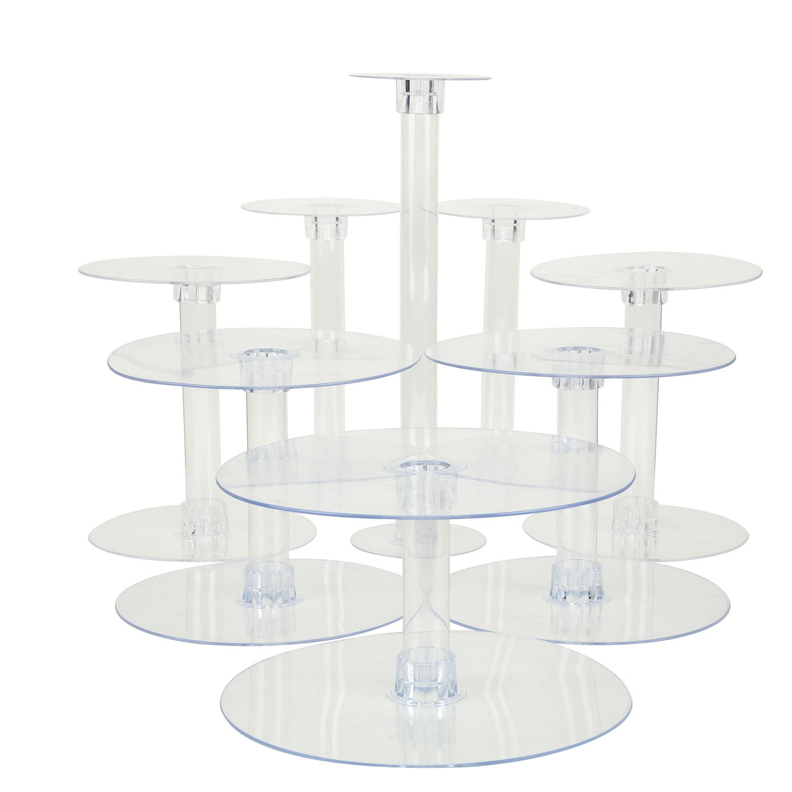 Efavormart Lovely 8 Tier Acrylic Crystal Glass Clear Cake Dessert