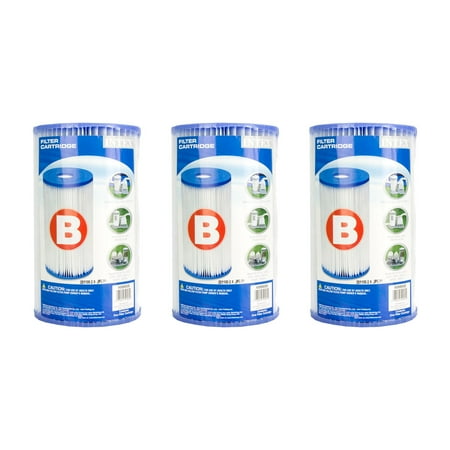 Saltwater System - Intex Pool Easy Set Type B Replacement Filter Pump Cartridge (3 Pack) | 29005E