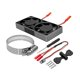 thumbnail image 1 of Kit de disipador de calor metálico para motor RC de 22000 RPM para vehículos a escala 1/7, 1/8 y 1/10. Ajustable. Negro, 1 of 9