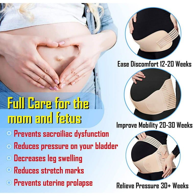 Maternity Belt Pregnancy Maternity 3 in 1 Back/Pelvic/Butt/Lower Pain  Support Belt Lightweight Material Breathable,Adjustable