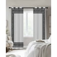 thumbnail image 4 of White Greek Key Blackout Curtains for Bedroom Living Room Darkening Curtains 54 Inch Long Geometric Greece Ancient Farmhouse Geo Short Curtain for Small Window Treatment Grommet Drapes 42"x54"x2, 4 of 9