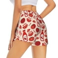 thumbnail image 3 of Goofa Tomatoes Printed Women 2 in 1 Running Shorts,Quick Dry Athletic Workout Shorts,High Waisted Athletic Shorts with Liner Pockets-Small, 3 of 9