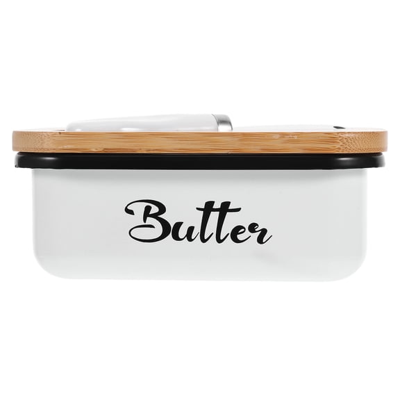 Worgeous Kitchen Counter Butter Keeper Vintage Butter Holder Metal Butter Dish With Airtight Seal Lid Cheese Storage Container Box Butter Tray For Home