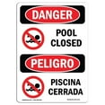 thumbnail image 1 of SignMission OS-DS-A-1218-VS-1713 12 x 18 in. OSHA Danger Sign - Pool Closed, 1 of 1