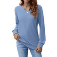 thumbnail image 2 of Fantaslook V Neck Sweatshirts for Women Pullover Long Sleeve Shirts Tunic Fall Tops Casual Lightweight Sweatshirts, 2 of 9