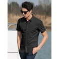 thumbnail image 2 of Ma Croix Men's Basic Urban Slim Fit Short Sleeve Dress Shirts, 2 of 5