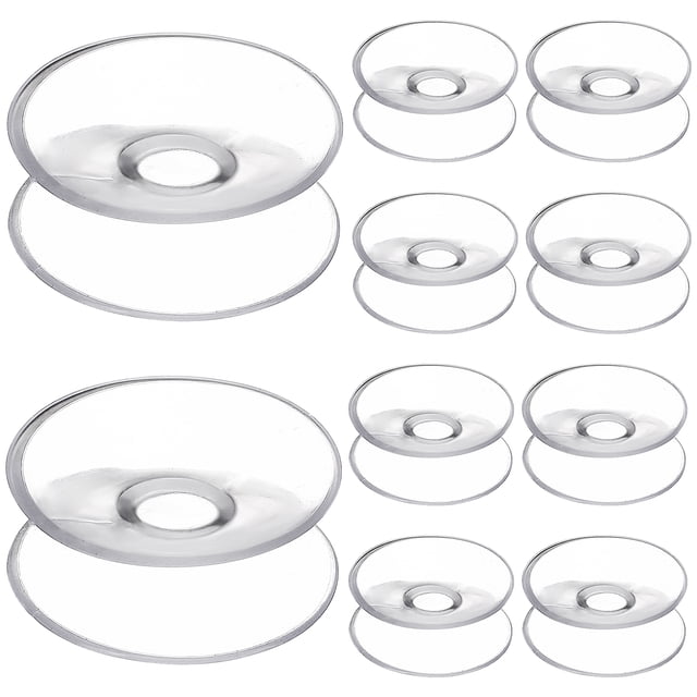 20 ventosas de doble cara de PVC transparente, almohadillas protectoras para plástico, vidrio, metal, azulejos, espejos, acuarios, mesas, espejos, hogar y oficina.