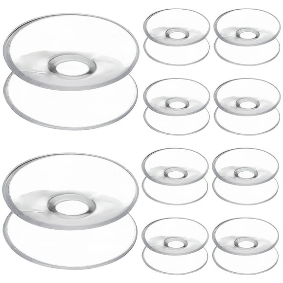 10 ventosas de doble cara de 30 mm para organizar objetos de vidrio y plástico en el hogar y el baño.