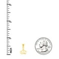 thumbnail image 4 of 10kt Yellow Gold Womens Cubic-Zirconia Crown Fashion Charm Pendant, 4 of 5
