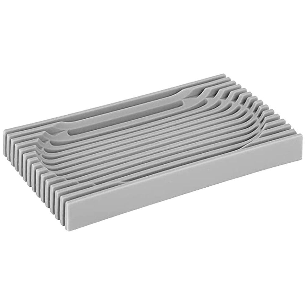 SHELLTON Gray Self Draining Soap Dishes, Premium Silicone Soap Holder