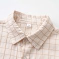 thumbnail image 7 of Little Boys Button Down Shirts Long Sleeve Plaid Collared Preschool Preppy Going out Tops for Toddlers Khaki, Size 4 Y, 7 of 7