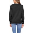 thumbnail image 3 of INSPIRE CHIC Long Sleeve Sweater for Women's Crew Neck Basic Knit Pullover Top L Black, 3 of 6