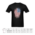 thumbnail image 5 of Men's Casual Round Neck T-shirt American Flag Shirt Loose Short Sleeve Top Pullover, 5 of 5