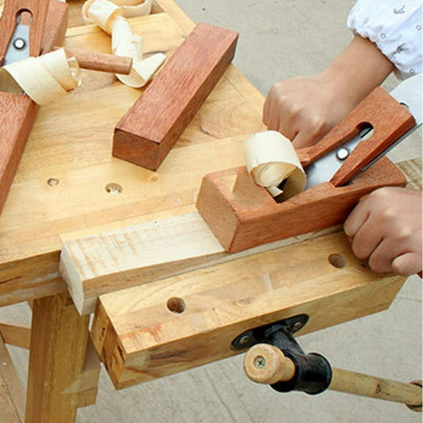 raboteuse à main en bois, outil à main pour le travail du bois, raboteuse  manuelle à rayons réglables de 9 '' avec 4 lames