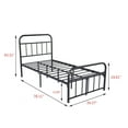 thumbnail image 4 of alazyhome Classic Metal Twin Size Platform Bed Frame, Black, 4 of 6