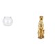 thumbnail image 1 of Jarrón transparente pequeño para pecera, adorno para mesa de oficina, decoración del hogar, con escultura de dorado, centro de mesa, 1 of 8