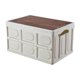 thumbnail image 1 of Greeniant Caja de almacenamiento plegable, organizador de camiones de plástico de 30L, portátil, grueso, para senderismo, pesca, contenedor de viaje con Mochilas de mochilero Blanco Greeniant OD022507-01B, 1 of 6