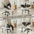 thumbnail image 3 of Waleaf Ergonomic Cross Legged Office Chair, Boucle ADHD & Meditation Chair for Adult, Lumbar Support Swivel Wide Seat, Yoga & Kneeling chair, 3 of 12