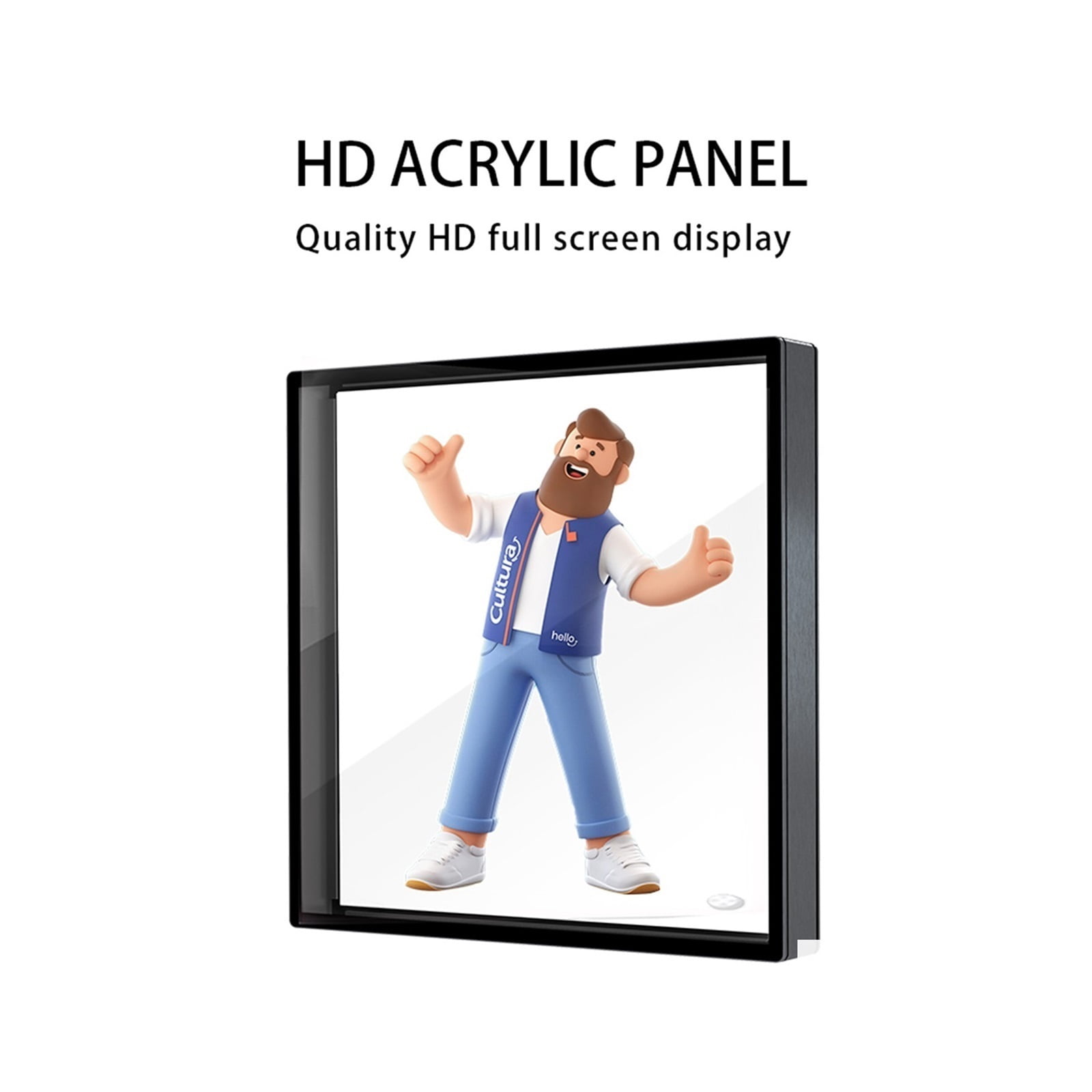 Hologram Fan Projector, 3D Holographic Projection Fan F56One Machine Square Cover Advertising Machine 1080P Real Time Live Stream ,Novel Advertising Tool