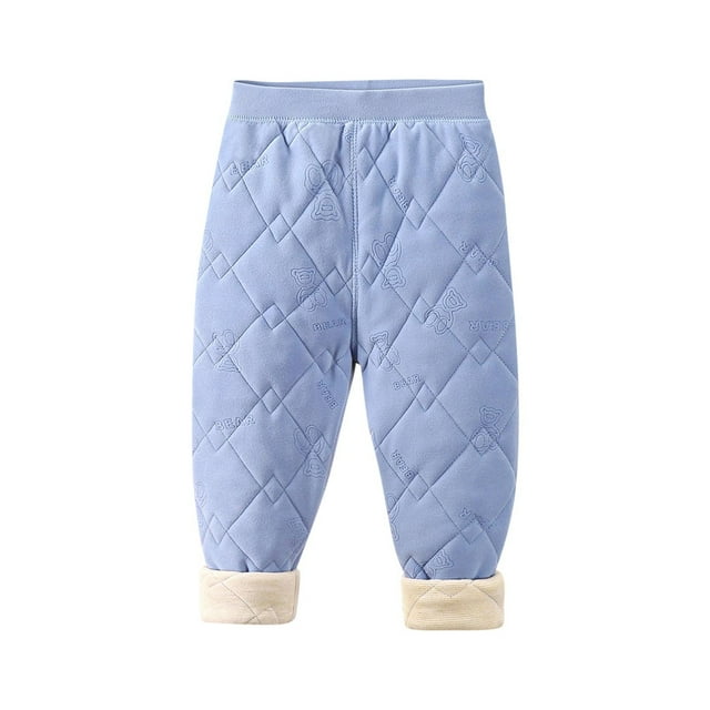 Girls' Warm and Cold-Proof Three-layer Fleece-lined Pants - Perfect for School and Winter Activities