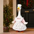 thumbnail image 3 of Christmas Porch Goose Outfit with Pink Satin Dress and White Apron, Holiday Yard Goose Clothing for Front Lawn and Porch Decoration, 1 Piece, 3 of 6
