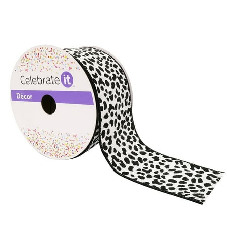 UPC: 0191518420968 | 2.5 Faux Cotton Wired Leopard Ribbon by Celebrate It™