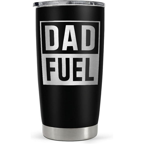 Dad Tumbler 20oz, Dad Fuel Stainless Steel Insulated Tumblers, Coffee Mug Cup for Best Dads from Daughter Son, Gifts for Birthday Christmas Fathers Day