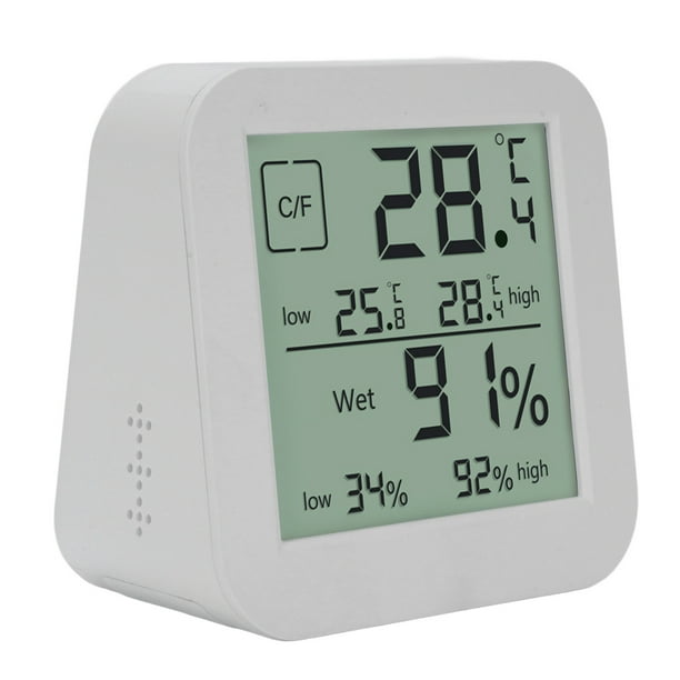 Temporizador De Higrómetro Del Termómetro, Con Luz De Fondo De Pantalla Táctil LCD De Doble Cara, Medidor De Calibre De Humedad De Temperatura Para Cocina Con Medidor De Humedad
