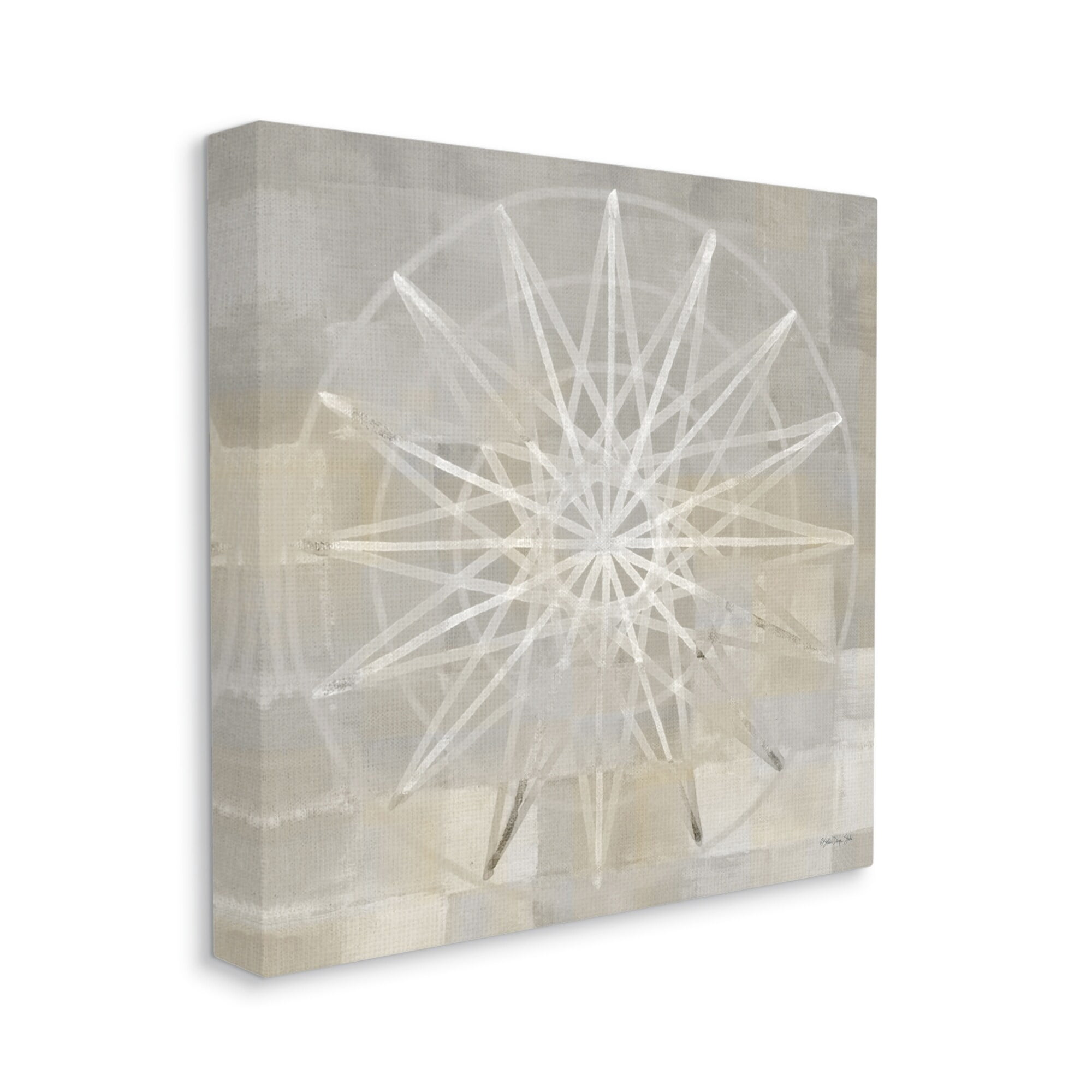 Stupell Industries Balanced Linear Fractal Design Modern Square Pattern Graphic Art Gallery Wrapped Canvas Print Wall Art, Design by Stellar Design Studio
