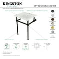 thumbnail image 4 of Kingston Brass KVBH25227W8B1 Templeton 25" Ceramic Console Sink with Brass Legs (8-Inch, 3-Hole), White/Polished Chrome, 4 of 4