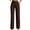 AN14_Brown, variant on Striped Pants for Women Straight Leg High Waisted Business Work Casual Slacks Dressy Palazzo Trouser with Pockets Khaki 2XL