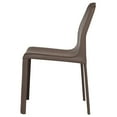 thumbnail image 2 of Elite Living STAN Modern Leather Side Chair Mink Brown, 2 of 5