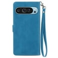 thumbnail image 3 of For Google Pixel 9 Pro XL 6.8 inch Case, Wallet for Women Men, Durable PU Leather Magnetic Flip Lanyard Strap Wristlet Zipper Card Holder Wallet Phone Case for Google Pixel 9 Pro XL,Blue, 3 of 10