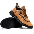 thumbnail image 7 of Flyland Men's Casual Leather Fashion Sneakers Ankle Chukka Boots Handmade Lightweight Loafers Mid top Walking Driving Shoes, 7 of 7