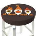 thumbnail image 3 of Kll Fall Gnomes Round Bar Chair Cushion Cover 12 Inch,Bar Stool Protector With Elastic, Soft Washable, 3 of 7