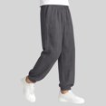 thumbnail image 3 of Niños pantalones niñas Color sólido suelto de ajuste casual deportivo cónico con bolsillos laterales cintura Niños niñas vestido pantalones, 3 of 8