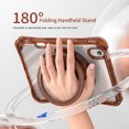 thumbnail image 4 of ELEHOLD Rotating Shockproof Case For iPad Mini 7th(A17 Pro) 2025/ 6th Generation 2022, Full Body Protection Clear Rugged Cover, 360° Rotating Ring Hand Grip Stand, Nylon Shoulder Strap,Chocolate, 4 of 8
