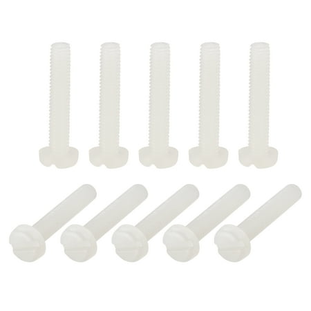 

Uxcell Nylon Machine Screws M3x16mm Slotted Pan Head Fasteners Bolts White 25Pack