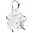 thumbnail image 1 of Yellow and Blue Apron, Modern Abstract Pastel Colored Blots Wavy Lines on Plain Backdrop, Unisex Kitchen Bib with Adjustable Neck for Cooking Gardening, Adult Size, Off White Multicolor, by Ambesonne, 1 of 4
