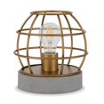 thumbnail image 1 of Henn&amp;Hart TL0030 Concrete Caged Lamp One Size Gold, 1 of 8