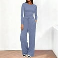 thumbnail image 2 of NMMUED 2 Piece Lounge Sets for Women Long Sleeve Two Piece Sets for Women Fall Outfits 2026 Two Piece Travel Sweatsuits Business Casual Fashion Clothes Light Blue M, 2 of 6