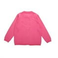 thumbnail image 7 of Girls Classic Knit Cardigan School Sweater Crewneck Button Front Outerwear Kids Girls Hot Pink 3, 7 of 7