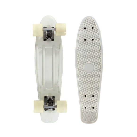 Patineta Para Niños Penny Cruiser Clásica Blanca LAVIGA Llantas Blancas Caras Lisas Poliuretano