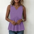 thumbnail image 3 of BUIGTTKLOP Tank Tops for Women Summer Babydoll Tops V Neck Sleeveless Shirts Dressy Casual Blouses Beach Vacation Clothes, 3 of 5