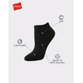 thumbnail image 2 of Hanes ComfortSoft Women's Low Cut Socks, Extended Sizes, 3-Pairs Black 5-9, 2 of 5